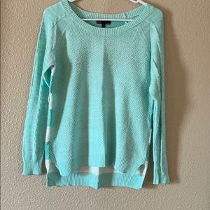 Women’s aqua T/O sweater size m